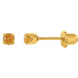 24K Gold-Plated Stainless Steel Imitation Citrine Inverness® Piercing Earrings