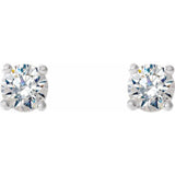 14K White 1/2 CTW Natural Diamond Cocktail-Style Earrings