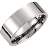 Titanium 8 mm Comfort-Fit Flat Band Size 8.5