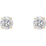 Round 4-Prong Lightweight Stud Earrings