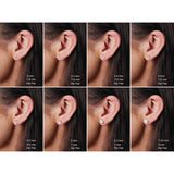 14K Rose Gold 5 mm Natural Emerald Earrings