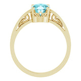 Solitaire Scroll Setting® Ring