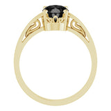 Solitaire Scroll Setting® Ring