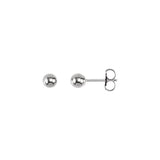 14K White 4 mm Ball Earrings