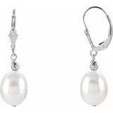 Freshwater Cultured Pearl Lever Back Earrings