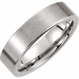 Tungsten 6 mm Comfort-Fit Flat Band Size 12