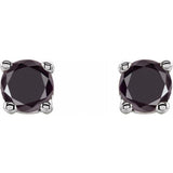 14K White 1/5 CTW Natural Black Diamond Earrings