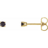14K Yellow 1/5 CTW Natural Black Diamond Earrings