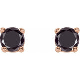 14K Rose 1/5 CTW Natural Black Diamond Earrings