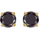 14K Yellow 1/2 CTW Natural Black Diamond Earrings