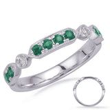 14 Kt White Gold Emerald Color Rings - Precious