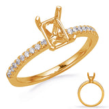 Yellow & White Gold Engagement Ring