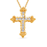 14 Kt Yellow Gold Crosses Pendants