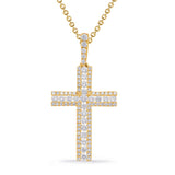 Yellow Gold Diamond Cross Pendant