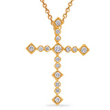 14 Kt Yellow Gold Crosses Pendants