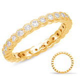 Yellow Gold Stackable Eternity Band