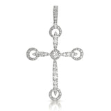 14 Kt White Gold Crosses Pendants