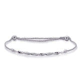 14 Kt White Gold Bolo Bracelets