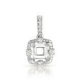 Diamond Pendant For.50ct Princess Center