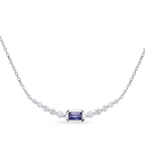 14 Kt White Gold Sapphire Necklaces