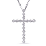 14 Kt White Gold Crosses Pendants