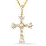 14 Kt Yellow Gold Crosses Pendants