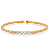 Yellow and White Gold Bangle Italian Mad