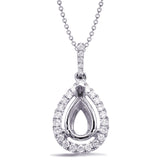 Diamond Pendant For 10x7mm Pear Cener