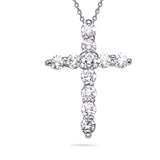 14 Kt White Gold Crosses Pendants