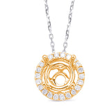 Diamond Pendant Halo For .25ct Center