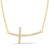 14 Kt Yellow Gold Crosses Necklaces