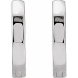 18K White Hinged 16 mm Hoop Earrings