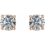 14K Rose 1/2 CTW Natural Diamond Earrings