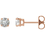 14K Rose 3/4 CTW Natural Diamond Earrings