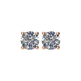 14K Rose 1 CTW Natural Diamond Earrings