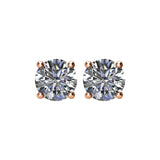 14K Rose 1 1/2 CTW Natural Diamond Earrings