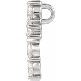 14K White 1/2 CTW Lab-Grown Diamond Pendant