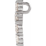 14K White 9/10 CTW Lab-Grown Diamond Pendant