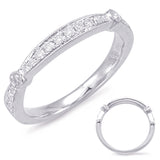 14 Kt White Gold Vintage Bands