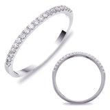 14 Kt White Gold Prong Set Bands