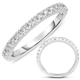 14 Kt White Gold Prong Set Bands