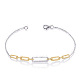 14 Kt Yellow & White Gold Fashion Bracelets