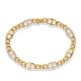 14 Kt Yellow Gold Diamond Bracelets
