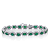 14 Kt White Gold Emerald Bracelets