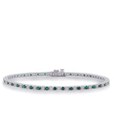 14 Kt White Gold Emerald Bracelets