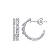 14 Kt White Gold Diamond Earrings