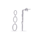 14 Kt White Gold Diamond Earrings