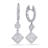 14 Kt White Gold Fashion Earrings