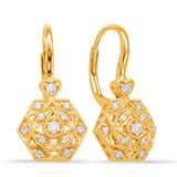 Yellow Gold Diamond Earring