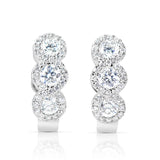 14 Kt White Gold Huggies Earrings